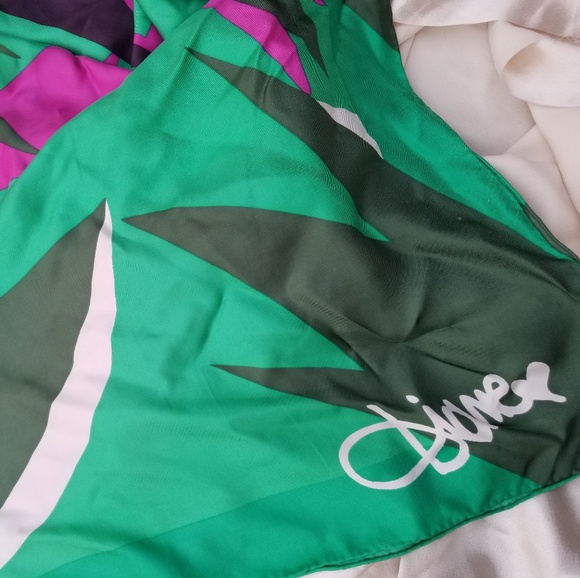 This is a 51" DVF 100% silk scarf. - Picture 2 of 2